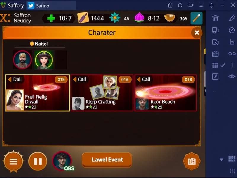 Saffron Heroes Rise character selection screen